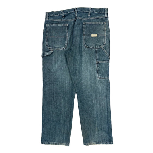 Wrangler Carpenter Jeans - 36W 30L Blue Cotton Blend