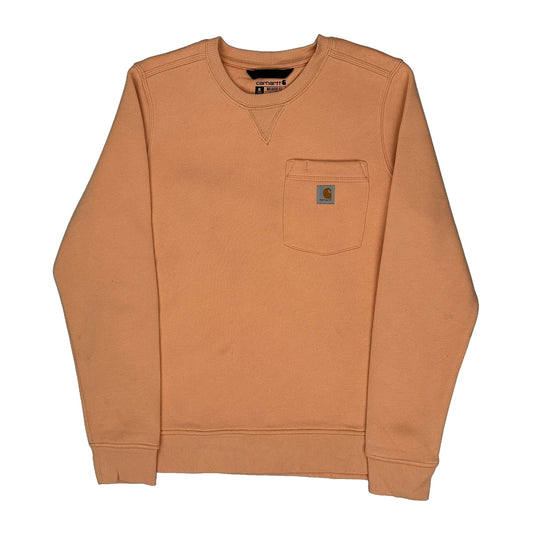 Carhartt Sweatshirt - Medium Orange Cotton
