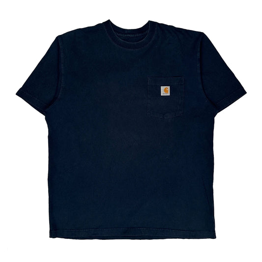 Carhartt T-Shirt - Large Navy Cotton
