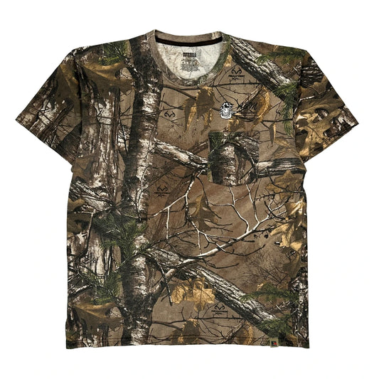Russell Outdoors Camo T-Shirt - XL Khaki Cotton