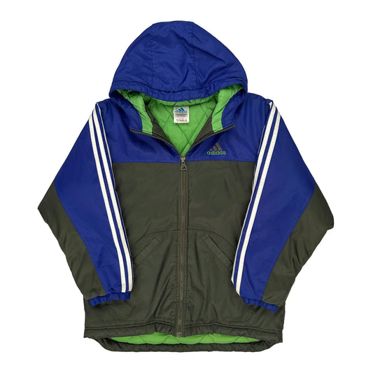 Adidas Striped Jacket - Medium Blue Polyester