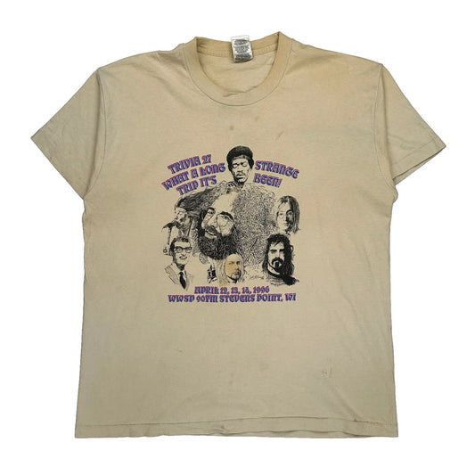 Trivia 27 Event Anvil Graphic T-Shirt - XL Beige Cotton