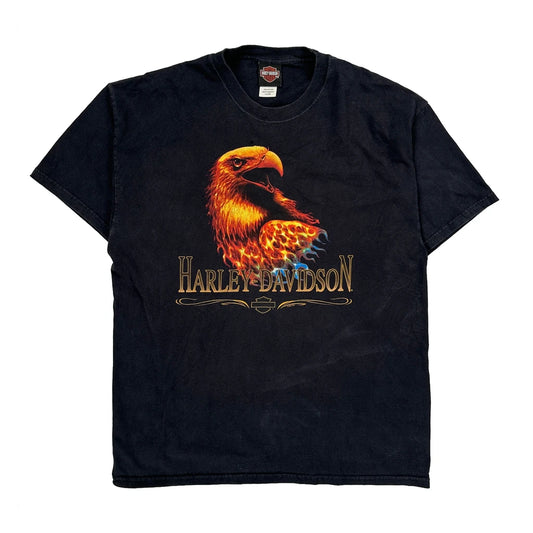 Harley Davidson Graphic T-Shirt - XL Black Cotton