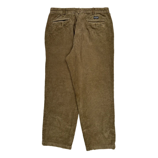 Polo By Ralph Lauren Cord Trousers - 35″ Waist Brown Cotton