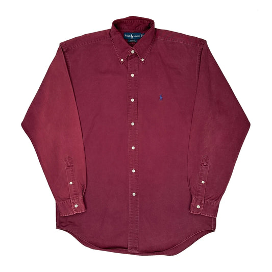 Blake Ralph Lauren Shirt - Medium Burgundy Cotton