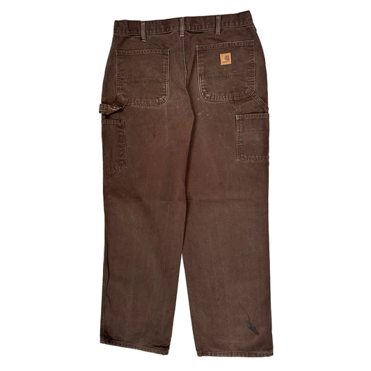 Carhartt Carpenter Trousers - 34W 31L Brown Cotton
