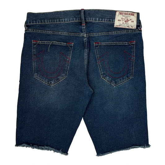 True Religion Denim Shorts - 36W 12L Blue Denim