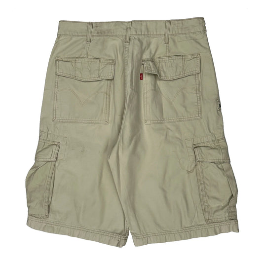 Levis Cargo Shorts - 34W 12L Beige Cotton