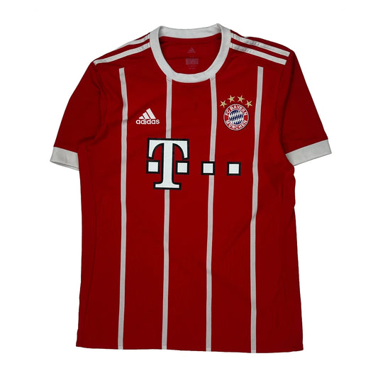 Bayern München Adidas 2017-18 Home Football Shirt - Medium Red Polyester