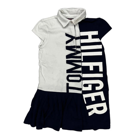 Vintage Age 5 Tommy Hilfiger Spellout Dress - XS Navy Cotton