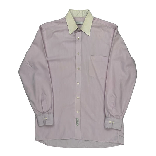 Christian Dior Contrast Stitch Shirt - Large White Cotton