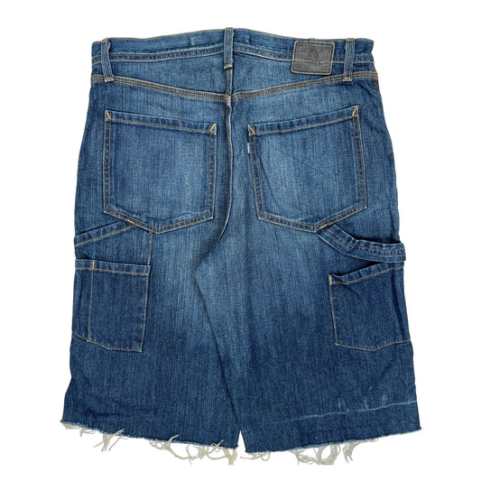 Vintage Levis Carpenter Shorts - 36W 12L Blue Cotton