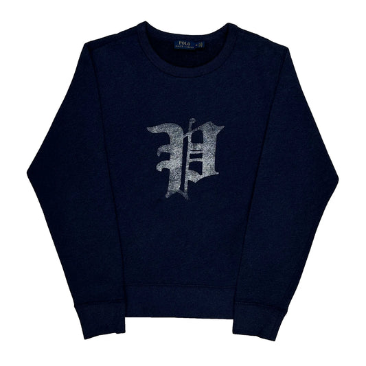 Polo By Ralph Lauren Rl Crest Sweatshirt - Medium Navy Cotton