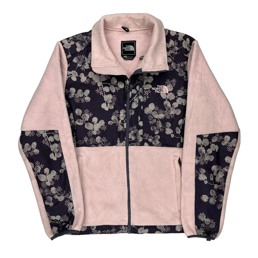 The North Face Floral Fleece Jacket - Large Pink Polyester