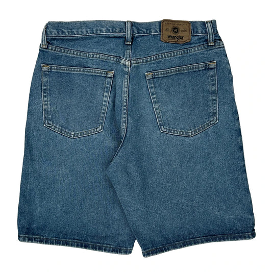 Wrangler Denim Shorts - 33W 10L Blue Cotton
