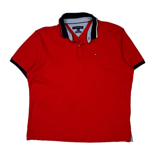 Tommy Hilfiger Polo Shirt - XL Red Cotton