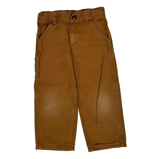 Age 2 Carhartt Double Knee Carpenter Trousers - XS Brown Cotton