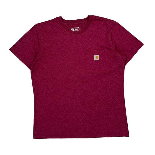 Carhartt T-Shirt - Large Red Cotton