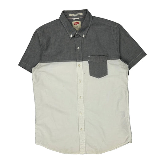 Levis Short Sleeve Shirt - Large Grey Cotton