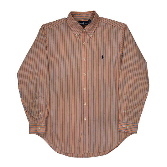 Ralph Lauren Striped Shirt - Medium Blue Cotton