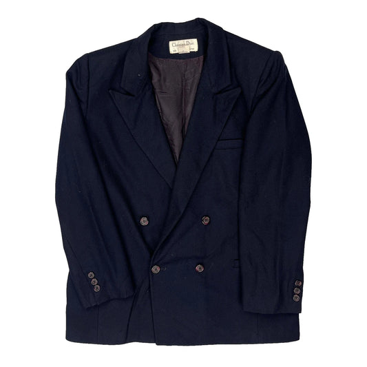 Christian Dior Double Breasted Blazer - Large Navy Wool