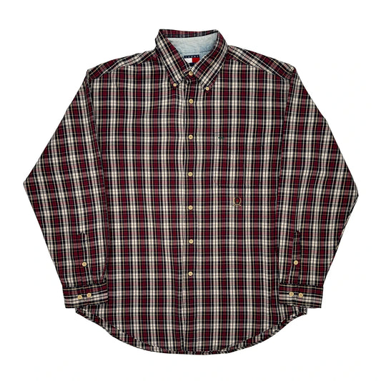 Tommy Hilfiger Checked Shirt - Large Multicoloured Cotton