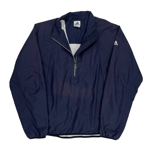 Clima Shell Adidas Windbreaker - Large Navy Polyester