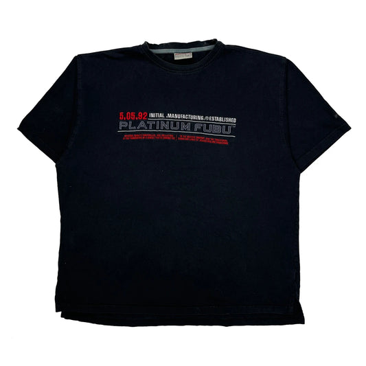 Fubu Spellout T-Shirt - 2XL Black Cotton