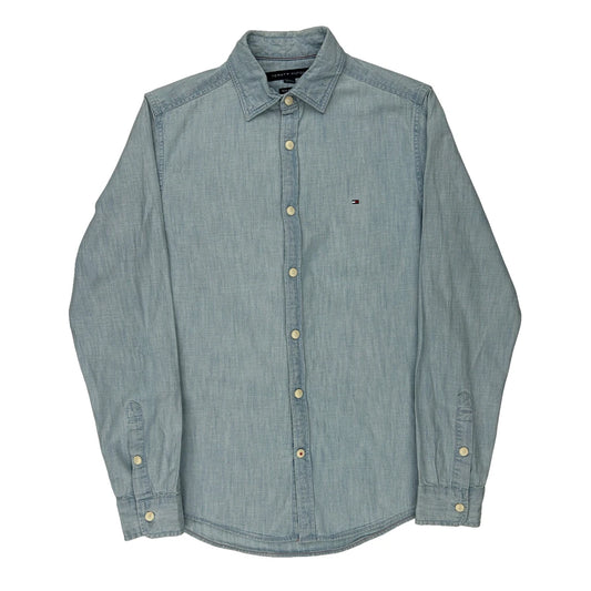 Tommy Hilfiger Denim Shirt - Small Light Wash Cotton
