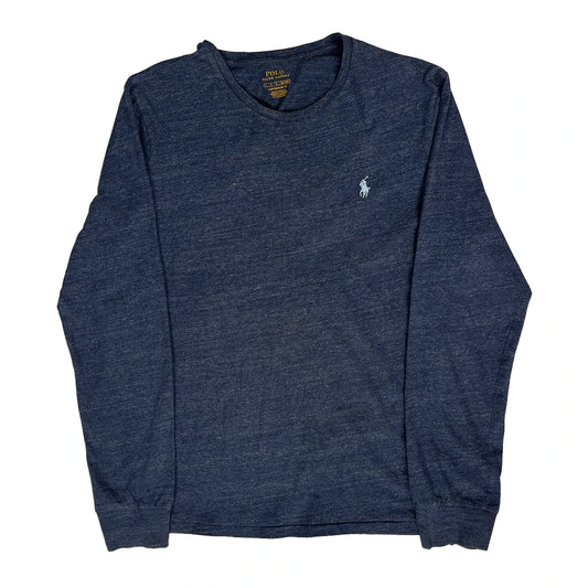 Polo By Ralph Lauren Slim Fit Long Sleeve T-Shirt - Large Blue Cotton