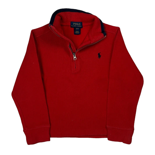 Age 4 Polo By Ralph Lauren 1/4 Zip - Small Red Cotton