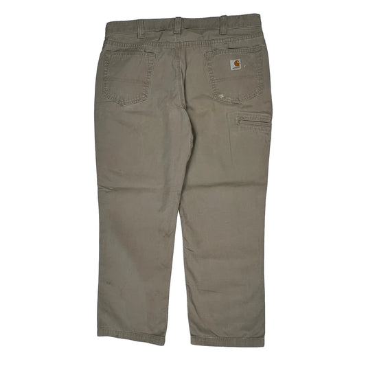 Carhartt Carpenter Trousers - 38W 30L Khaki Cotton
