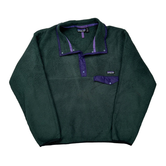 Made In USA Patagonia Collared Fleece - XL Purple Polyester