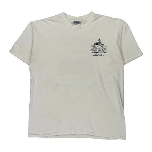 Crabby Mike'S Seafood Co. All Sport Graphic T-Shirt - XL White Cotton