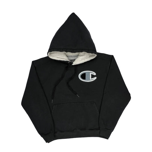 Champion Hoodie - Large Black Cotton Blend