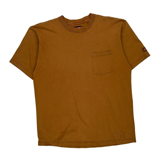 Dickies T-Shirt - Large Brown Cotton