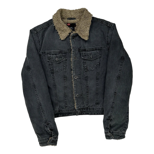 Diesel Collared Denim Jacket - Large Grey Cotton