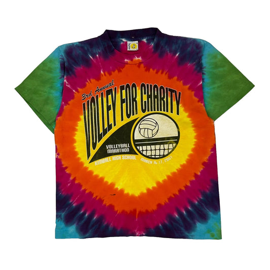 Volleyball Sundog Tie-Dye T-Shirt - Medium Multicoloured Cotton