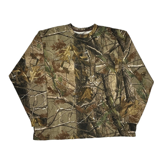Russell Outdoor Camo Long Sleeve T-Shirt - 2XL Camo Cotton