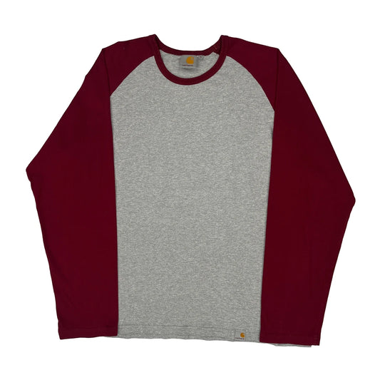 Carhartt Long Sleeve T-Shirt - XL Grey Cotton