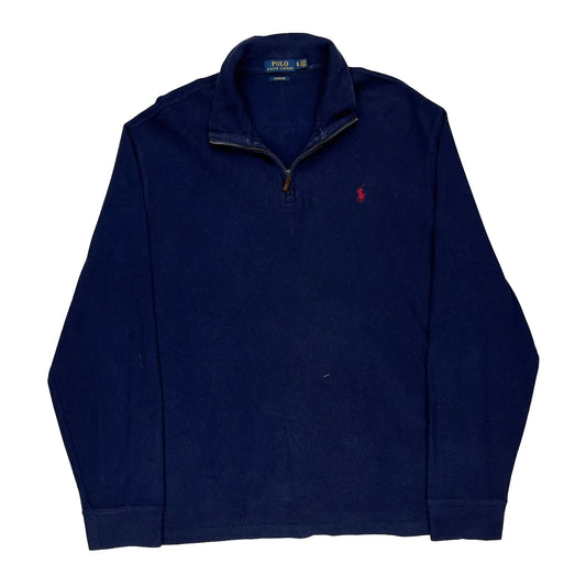Polo By Ralph Lauren 1/4 Zip - XL Navy Cotton