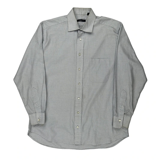 Burberry London Checked Shirt - Medium Grey Cotton