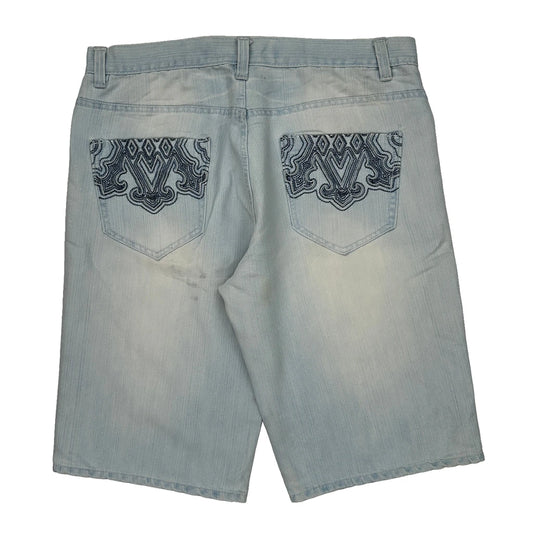 Avirex Denim Shorts - 38W 12L Light Wash Cotton Blend