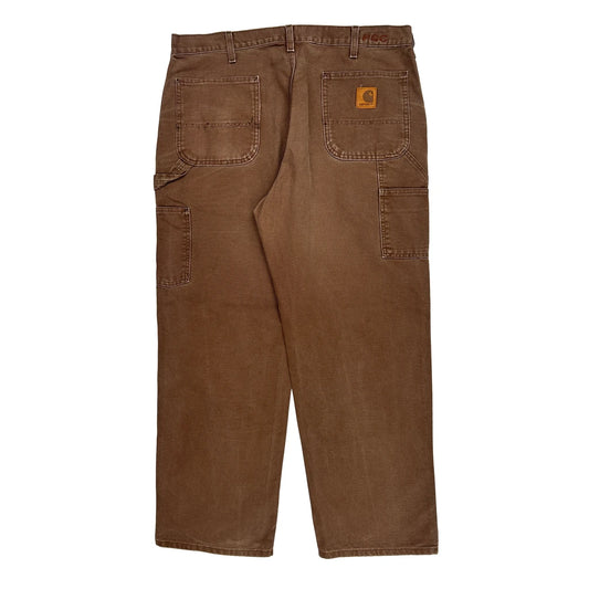 Carhartt Carpenter Trousers - 38W 30L Brown Cotton