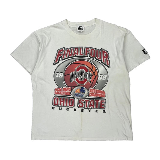 Ohio State Buckeyes Starter Ncaa T-Shirt - XL White Cotton
