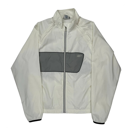 Reebok Windbreaker - Large White Polyester