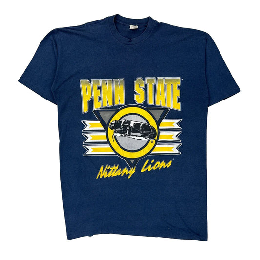 Vintage Nittany Lions Foster Single Stitch T-Shirt - Large Blue Cotton