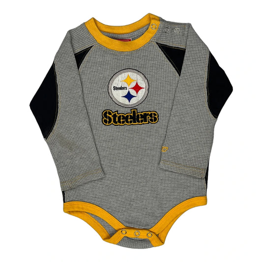 Vintage Age 24 Months Steelers Nfl Overalls - 2XS Grey Cotton