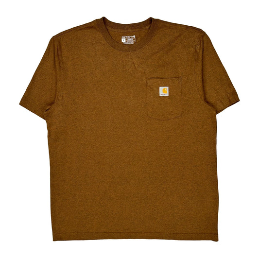 Carhartt T-Shirt - Large Brown Cotton