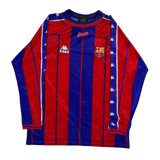 Giovanni 1997-98 Fc Barcelona Kappa Home Football Shirt - Large Blue Polyester